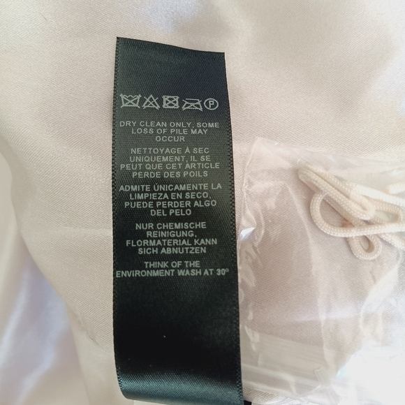 ASOS Design Tall Cropped Faux Fur Jacket Clasp Closure Gray Light Pinks US SZ 4 - Picture 6 of 9